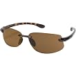 Suncloud Optics Excursion Rimless Frames Polarized Designer Sunglasses w/ Free B&F Heart Sticker - Tortoise/Brown
