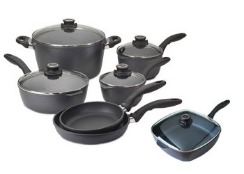 Swiss Diamond Nonstick 10 Piece Cookware Set + Bonus 8 in. Square Saute Pan w Lid product image