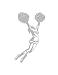 Cheerleader Pom Poms Sudden Shadow Huge Wall Sticker Image