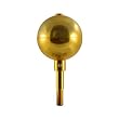 Gold Anodized Aluminum Flagpole Ball Ornament - 3in