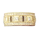 18K Yellow Gold 1.65 CTW Princess Cut Diamond Band