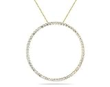 1.00ctw Diamond Circle Pendant in 14K Yellow Gold
