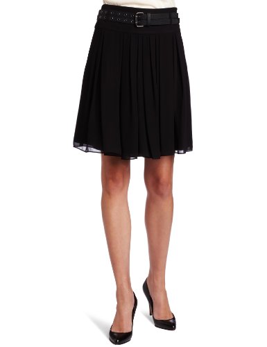 Vince Camuto Double Belted Chiffon Skirt