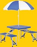 Folding Picnic Table with Umbrella