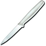 Victorinox Paring, 3.25" Serrated, Spear Point, Small White Polypropylene Handle