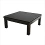 SL Series Square Coffee Table with Glass Top Glass Color: Clear