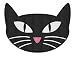 Retro Black Cat Throw Rug Bath Mat Image
