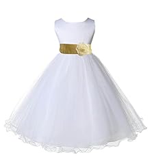 Satin  Pageant Dress/Wedding Dress  With a Bow(s) and a Sash 