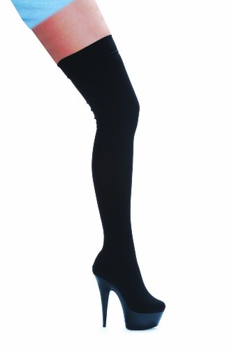 Women's 609-Ski 6 Pointed Stiletto Stretch Lycra Thigh High Boot