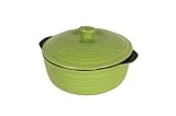 Pinnacle Ceramic Non-Stick Bakeware, 1.5 Quart Round Baker with Lid, Green