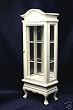 Miniature White Curio Cabinet Dollhouse Miniature
