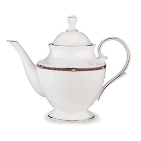 Lenox Pearlescence Platinum Bone China Teapot by Lenox