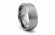 Tungsten Carbide Ring Celtic Laser Engraved Satin High Polish 8mm
