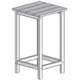Long Island Side Table 26 &acute; &acute; tall White - B001AJLKGS