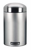 Brabantia Retro Pedal Bin, 5 litre, Matt Steel