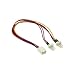 L�fter-Y-Adapterkabel, 3-pin Bu. an 2 x 3-pin St., ca. 0,2m