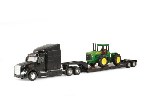 Ertl Big Farm Peterbilt Model 579 Semi with John Deere 4 Wheel Drive Tractor
