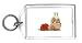 Keychain with sad, despondent, depressed, slow, snail, animal