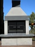 IMAGE OF Mirage Stone Outdoor Woodburning Fireplace (Black on Gray)