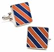 Orange Blue Repp Stripe Cufflinks