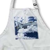 CF-18 Hornet - BLACK Full Length Apron With Pockets 22w X 30l