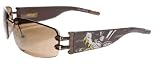 Ed Hardy - ED HARDY EHS016 EHS-016 Latte Vintage Tattoo Sunglasses 62-17-120