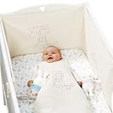 Padded velour cot bumper for a baby boy or girl