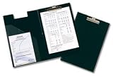 Rapesco Clipboard Executive Fold-over PVC-finish with Pocket Foolscap Black Ref CD1L00B2