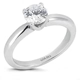 1.00 Ct.Classic 4-Prong Solitaire Diamond Engagement Ring and Matching Band