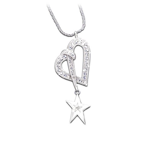Swarovski Crystal And Diamond Shining Star Pendant Necklace by The Bradford Exchange
