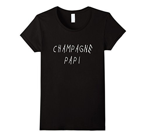 Women's Champagne Papi Funny T Shirt XL Black