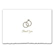 Gold Wedding Rings - Thank You Designer Note Cards (set of 10)