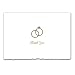 Gold Wedding Rings - Thank You Designer Note Cards (set of 10)