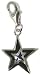 Chrysalis Sterling Silver Ladies Star Charm Black Enamel