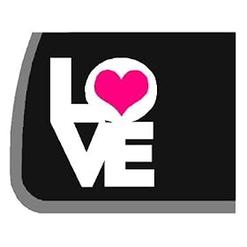 LOVE with PINK Heart Car Decal / Sticker