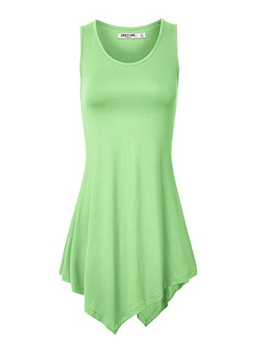 LL WT671 Handkerchief Hem Tank Tunic Top XXL MINT