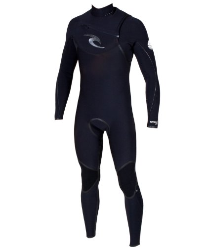 Rip Curl Mens E-Bomb Chest Zip 4/3 Wetsuit (Black/Black/Charcoal, XX-Large)