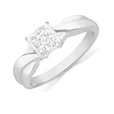 0.25 Carat VS2 - GIA Certified Diamond Solitaire Engagement Ring on 14k White Gold