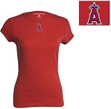 MLB Los Angeles Angels Dark Red Womens Signature Tee