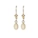 Jewelry : 14K Yellow Gold 6 x 4 MM Oval Shaped Opal Drop Earrings