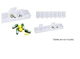 Semi Transparent Plastic 7 Day / 7 Compartment Weekly Pill / Tablet Box Dispenser