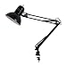 Swing Arm Desk Lamp with Clamp in Black