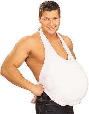 Adult Costume Pregnant Fat Santa or Beer Belly Stuffer