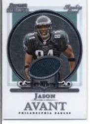 2006 Bowman Sterling #JA2 Jason Avant JSY RC - Philadelphia Eagles (RC - Rookie Card - Piece of Authentic Game-Worn Jersey ) (Football Cards)