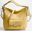 Coach Leather Kristin Shoulder Hobo Bag Purse Yellow