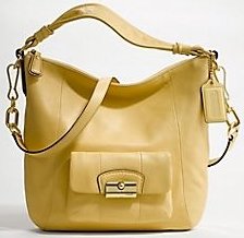 Coach Leather Kristin Shoulder Hobo Bag Purse Yellow