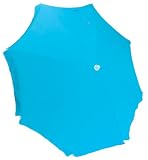 RIO Beach Sun Blocker 6-ft Beach Umbrella with SPF 100+ AQUA BLUE
