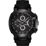 Tissot T-Race Black Dial Chronograph Automatic Black Rubber Mens Watch T048427