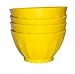 Mintra Unbreakable Plastic Bowl, YELLOW 4pk - Medium, 750ml, 25oz, 5.5inW x 3inH - (Part Of A Set) - Salad, Snacks, Breakfast Cereal, Fruit, Popcorn, Soup, Colorful, Shatterproof, BPA Free
