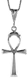 Sterling Silver Large Ankh Cross Pendant, 1 5/16 in. (33mm)